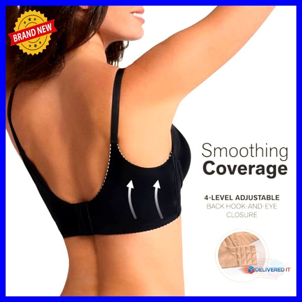 Full Coverage Underwire Bra, Back Smoothing, Adjustable Hook & Eye Closure - Picture 2 of 7